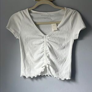 From Aeropostale White cinched top
